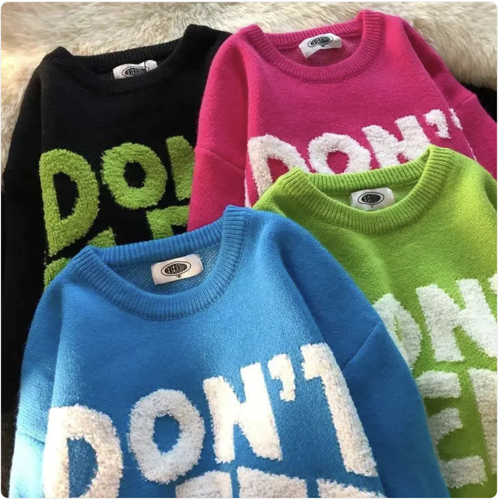 'Don't Sleep' Knitted Sweater